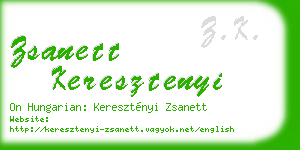 zsanett keresztenyi business card